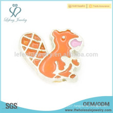 Zinc alloy small animal charms for lockets,cute kawaii squirrel charms